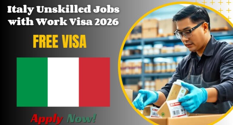 Italy Unskilled Jobs with Work Visa 2026